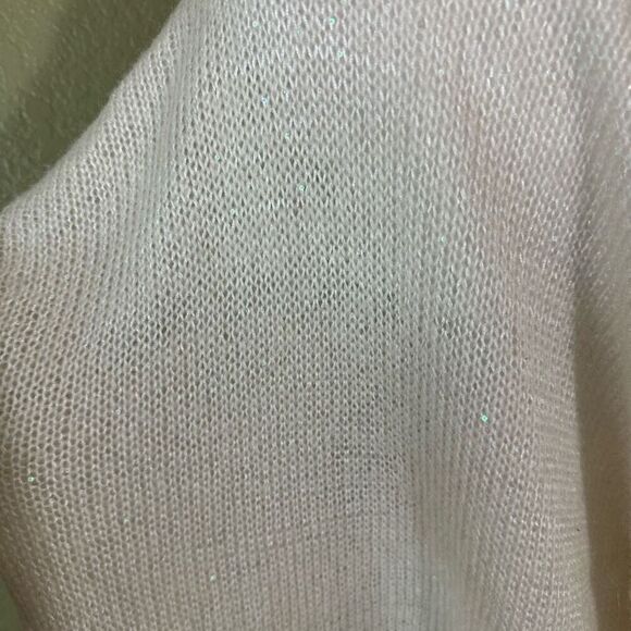 Victoria's Secret S Open Front Duster Cardigan Cream Sequin Knit Winter Holiday - Picture 8 of 8